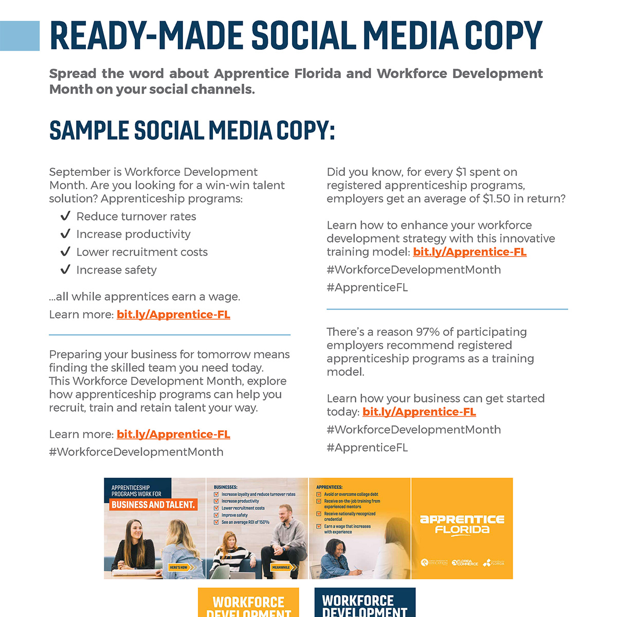 Workforce Development Month Social Copy PDF