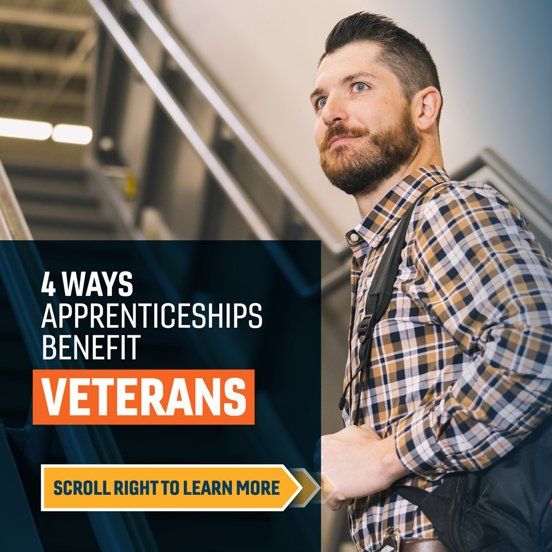 4 Ways Apprenticeships Benefit Veterans Graphic