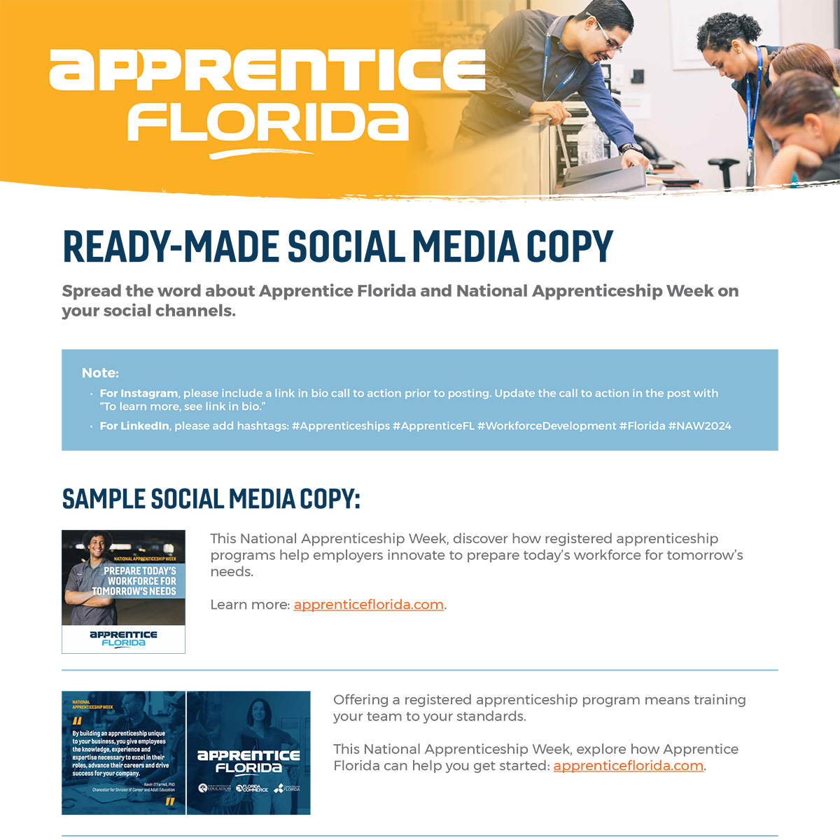 National Apprenticeship Week Social Copy